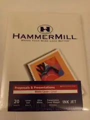 Hammermill Proposals & Presentations Ultra White Matte Cover 1 Sided 20 Sheets