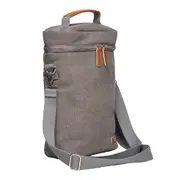 Tempa Kayce Adjustable Insulated 34cm Double Wine Bag Cotton Storage Slate Grey