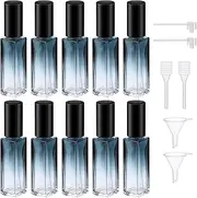 Segbeauty Perfume Atomiser, 10pcs Travel Perfume Refillable Bottle 10ml, Perfume Spray Bottle Glass for Party and Date, Good for Men and Women, Gradient Blue
