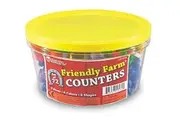 Learning Resources Friendly Farm Animal Counters - 72 Pieces, Ages 3+ Toddler Learning Toys, Preschool Learning Supplies, Classroom Desk Pets, Educational Counting and Sorting Toy