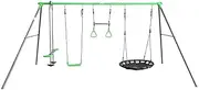 Lifespan Kids Lynx Metal Swing Set Swinging Childrens Swing Outdoor Play