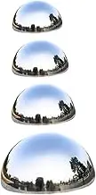 ibasenice 4Pcs Reflective Gazing Spheres Polished Stainless Steel Hemisphere Balls for Garden Decor Unique Outdoor Reflective Globes Eye Catching Focal Point for Home
