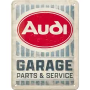 Nostalgic-Art 15x20cm Metal Sign Audi Garage Small Home/Office/Cafe Decoration