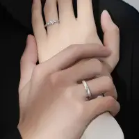在飛比找momo購物網優惠-【KT DADA】情侶對戒 結婚戒指 戒指 純銀戒指 鑽石戒