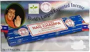 Box of 12, Satya Sai Nag Champa Agarbatti - Incense, 15gram Packs - Total 180grams - Export Quality - Hand Rolled in India