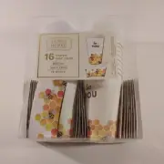 James Burkes Collection 16 Paper Hot Cup Bee You with Lids and Sleeves