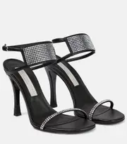 [Stella McCartney] Stella McCartney Stella 100 crystal-embellished sandals AU 4 black