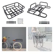 Bike Rear Basket Takeaways Carrier Metal Rainproof Bicycle Rear Cargo Rack