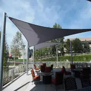 Neween Triangle Sun Shade Sail, Permeable Shade Cloth 96% UV Protection Shade...
