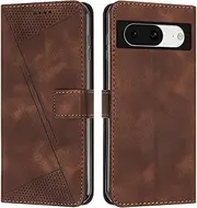 Compatible with Google Pixel 8 5G Flip Kickstand Case Cover,Compatible with Google Pixel 8 5G Magnetic Closure Wallet case Brown