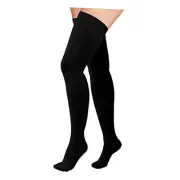 Thigh High Compression Stockings 20-30 mmHg, Closed Toe Socks XX-Large Black