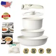 Detachable Handle Induction Cookware Set: 5-Piece Non-Stick Kitchen Solution