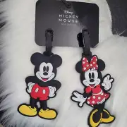 Disney Authentic Micky & Minnie Mouse 3D Big Luggage Taf Set Of 2.