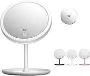 Mirror Makeup Mirror with 3 Light Modes - Led Mirror Makeup with Compact 5X Magnifying Mirror, Make Up Mirror with Light, Light Up Makeup Mirror, Rechargeable Lighted Makeup Mirror