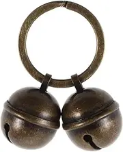 EXHUMKY 1set Pet Collar Bells Compact Wear-resistant Metal Charm Bells for Cats Dogs Accessory for Pets Lightweight Portable Design for Use
