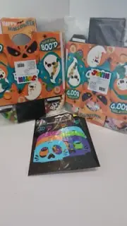 halloween party favors JOYIN Candy Boxes and Cards 8box , 96 cards, Plus Garland