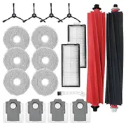 For Qrevo Master Vacuum Cleaner Main Side Brush HEPA Filter Mop Cloth Dust Bags Replacement Parts As Shown