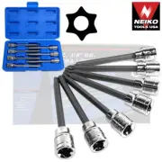 7pc 3/8" EXTRA LONG TAMPER PROOF TORX BIT SOCKET SET
