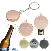 Lot 50x Metal Beer Bottle Cap USB Flash Drive Memory Stick Free Custom Logo Gift