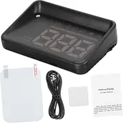 FONDOTIN Abs Material Speedometer for Car Digital Speed Meter Car Compass Dashboard Speed Alert Windshield Display