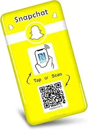 [Taraffice] NFC Snapchat Sign | Social QR Code Sign | Epoxy Board | Compatible with iPhone & Android | for Shops, Companies, Shops, Restaurants (55 x 100 mm)