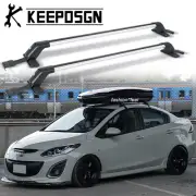 for Mazda 2 gen 2 Car Top Roof Rack Cross Bars Cargo Carrier Luggage Lock Silver