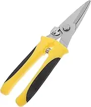 SHINEOFI 1pc Labor Saving Stainless Steel Metal Sheet Cutter Heavy Duty Scissors with Non Slip Handle for Industrial Use for Sheet Cutting and Trimming Tasks