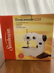 Mini Sunbeam Sewing Machine SB08 Foot Pedal INCLUDED Double Stitch DualSpeed NIB