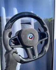 Alcantara carbon fiber LED Steering Wheel G20 M3 320 325 330I 3-Series W/Heated