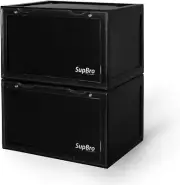 Collection Crate - Easy Access Storage -Plastic Foldable Stackable Sneaker Disp
