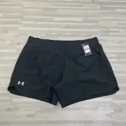 Under Armour SpeedPocket Mens 2XL 5” Running Shorts HeatGear 1377485 Black $50