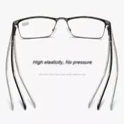 Stainless Steel Reading Glasses - Polycarbonate Clear Lens Business HMC Coating