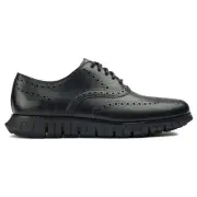 Cole Haan Mens Zerogrand Remastered Wing Tip Oxford Brogue Shoes Black