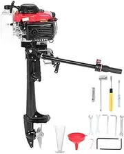 ESUHUBING 4 Stroke 4HP Outboard Motor Engine Low Noise with Air Cooling System for Marine Boat Yachts