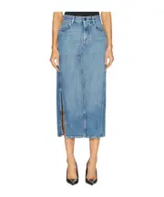 Givenchy Logo Patch Denim Skirt FR34,FR36,FR38 medium blue