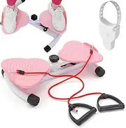 Flexforge Pilates Twister, Ab Twister Board with Resistance Bands, Rotating Fitness Machine for Women Belly, Noiseless Home Gym Exercise Equipment, with 270lbs Weight Capacity