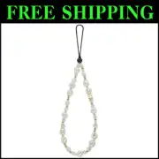 Classic Pearl Hands-Free Phone Wrist Strap - Chic and Convenient Accessory