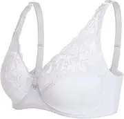 [Generic] Women Bras Wireless Full Coverage Women Fashion Pure Color Lace Sexy Gathering Bra with Steel Ring Thin Underwear Push up Bra for Women