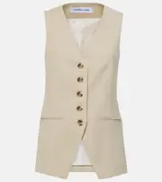 [Veronica Beard] Veronica Beard Liff linen-blend vest AU 6 beige