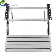 RV Camper Platform Steps Stair Anti-Slip Manual Pull Out Retractable One Steps