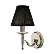 Stanford 1 Light Nickel Wall Lamp - Black