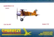 Choroszy Models 1/72 ALBATROS D-XI Fighter 2nd Prototype