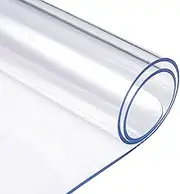 Clear Table Cover Protector, 1.5mm Thick PVC Rectangular Non-Slip Tablecloths Protective Cover Table Mat Desk Pad for Dresser End Table Workbench Computer Desk(70x130cm)