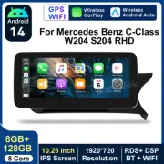 128G 10.25" Car Stereo For Mercedes-Benz Apple CarPlay GPS USB/AUX Audio System