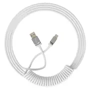 Akko Coiled Keyboard Cable White