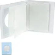 Yardwe Mini Photocard Holder Book Album with Pockets Round Hollow Design for Storing and Displaying Photocards and Cherished Memories