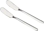 Stainless Steel Spoon Cheese Butter Butter Jam Peanut Butter Spoon-Kitchen Artifact Tool Anti-Corrosion and Anti-Rust Non-Stick Sauce Saving Effort Easy to Clean (2pcs)