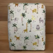 Fitted Cot Sheet Safari Friends Handmade Cotton Flannelette.