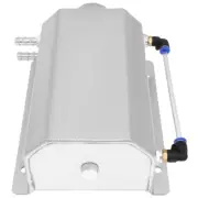 2L Aluminum Radiator Coolant Overflow Expansion Water Tank Universal Silver