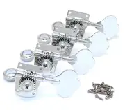 (4) Genuine Fender Standard Chrome Cloverleaf Bass Guitar Tuners 003-6400-000